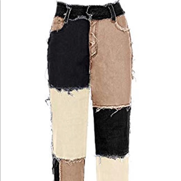 brown jeans, super comfy, size large - Picture 2 of 2